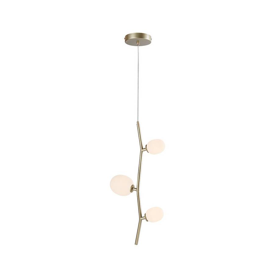Pendente Olive Vertical Dourado com Branco